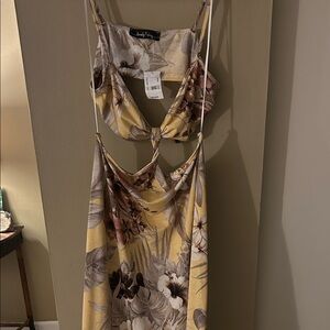 Lovely Day Yellow Floral  Maxi Dress